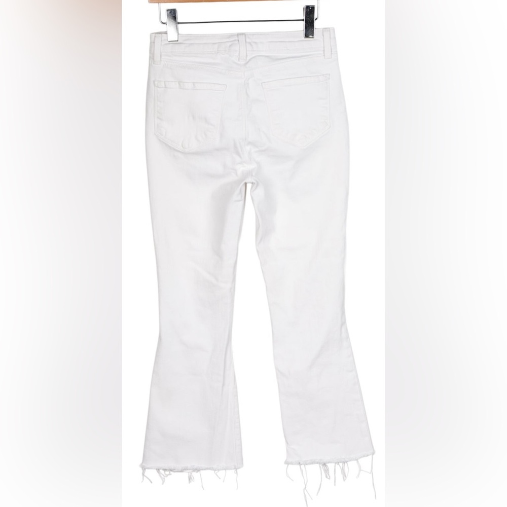 L’agence white flare jeans Sophia high rise cropped flare distressed size 27 - Picture 3 of 11